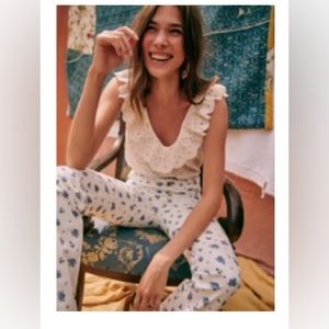 Sezane Gold Blouse in Ecru 34